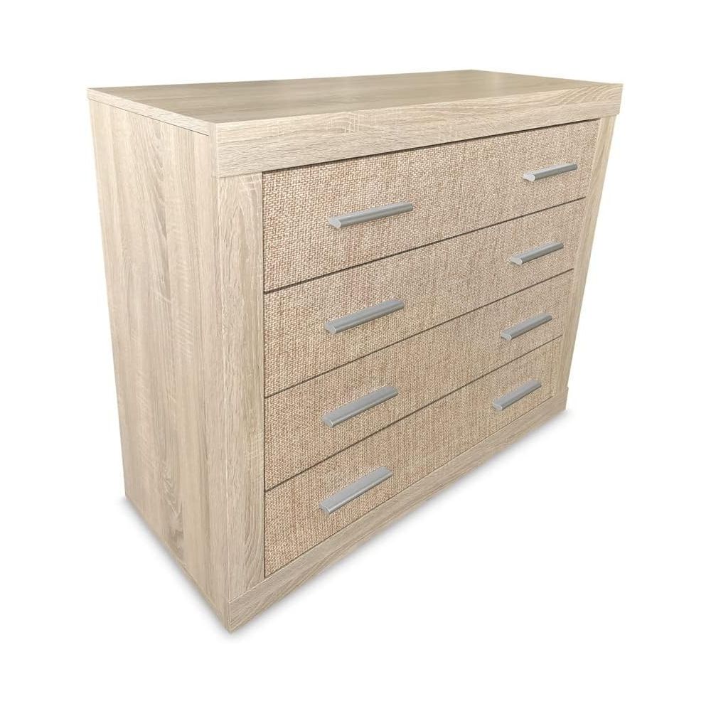 Meyvaser - Cómoda con 4 Cajones, Sinfonier, Color Madera, Medidas: 60 cm (An) x 81.5 cm (Al) x 39.5 cm (Fo)