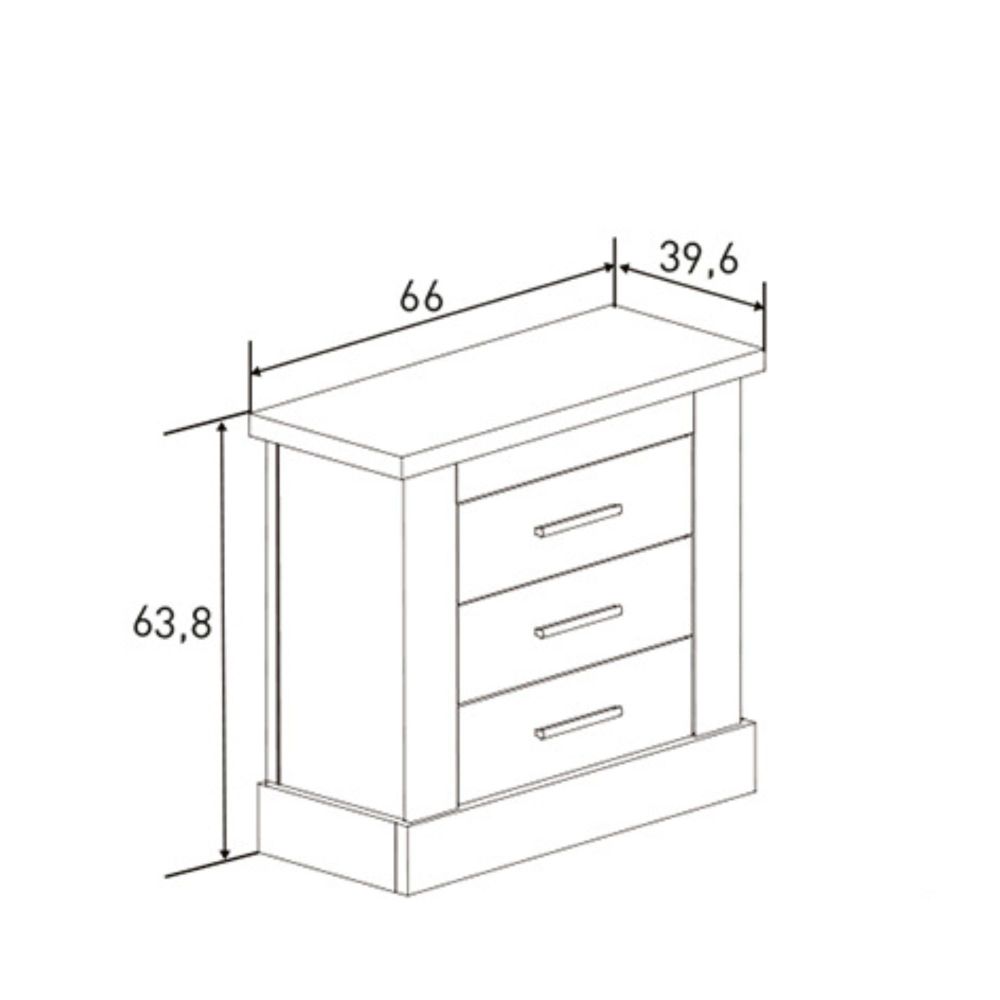 Pack de Dormitorio con Cabecero de 160 x 120 cm + 2 Mesitas de Noche + Cómoda | Color Cañón